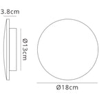 MC0120 Bora Bora Wall Light 18cm Round 8W LED Matt Black
