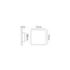 MC0113 Bora Bora Wall Light 13cm Square 6W LED Silver Paint