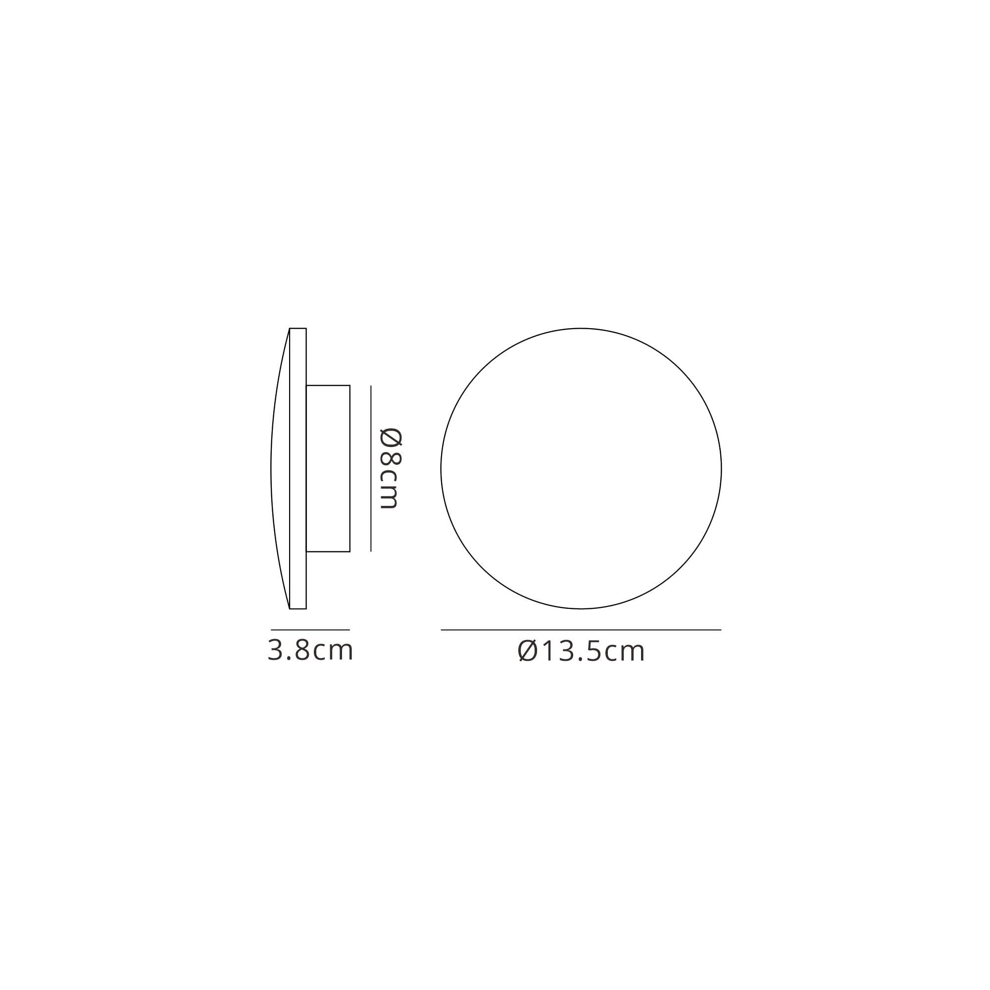 MC0127 Bora Bora Wall Light 13.5cm Round 6W LED Matt White