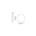 MC0101 Bora Bora Wall Light 13.5cm Round 6W LED Matt White (S)
