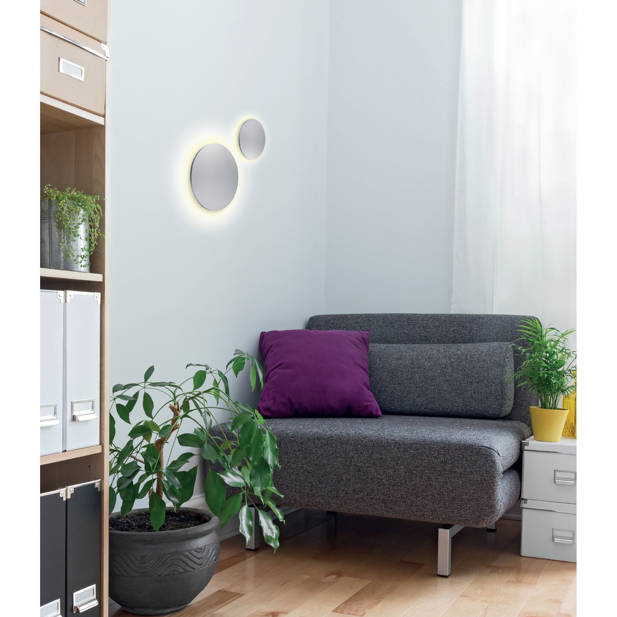 MC0101 Bora Bora Wall Light 13.5cm Round 6W LED Matt White (S)