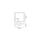 M7682 Boutique Square Wall Lamp 18W LED Black