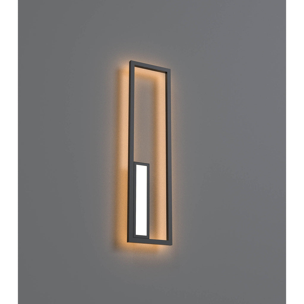 M7677 Boutique Rectangle Wall Lamp Dimmable 40W LED Black