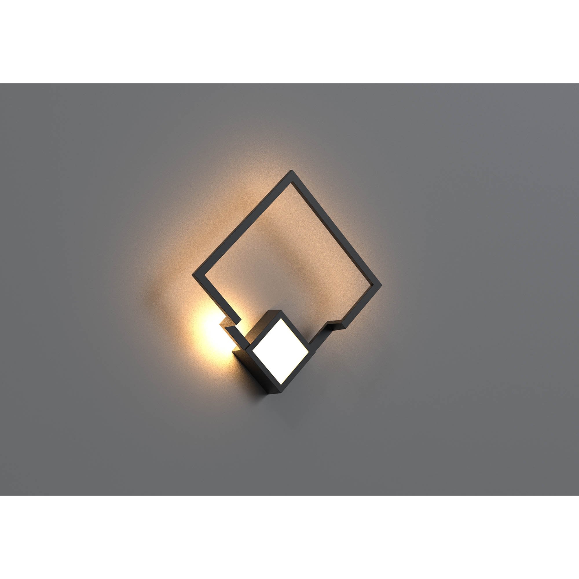 M7683 Boutique Square Wall Lamp Dimmable 18W LED Black