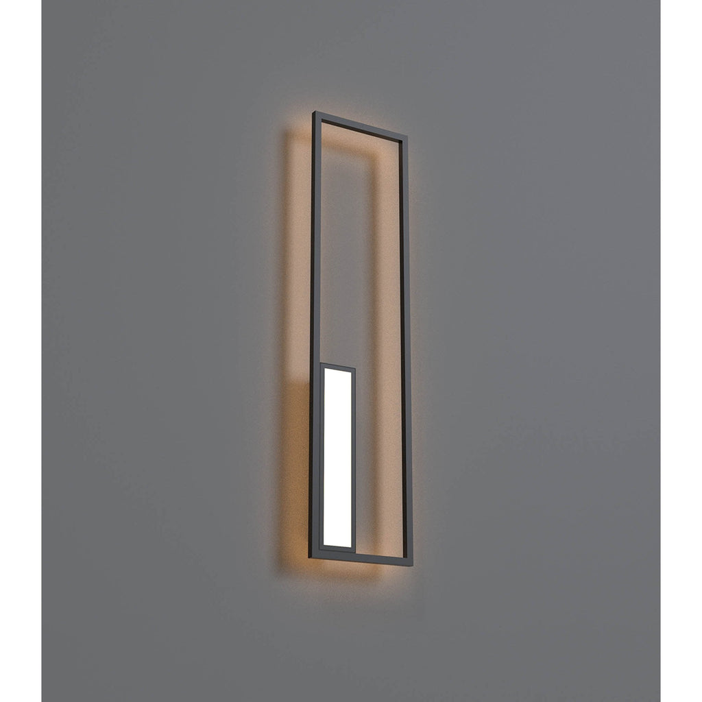 M7674 Boutique Rectangle Wall Lamp 50W LED Black