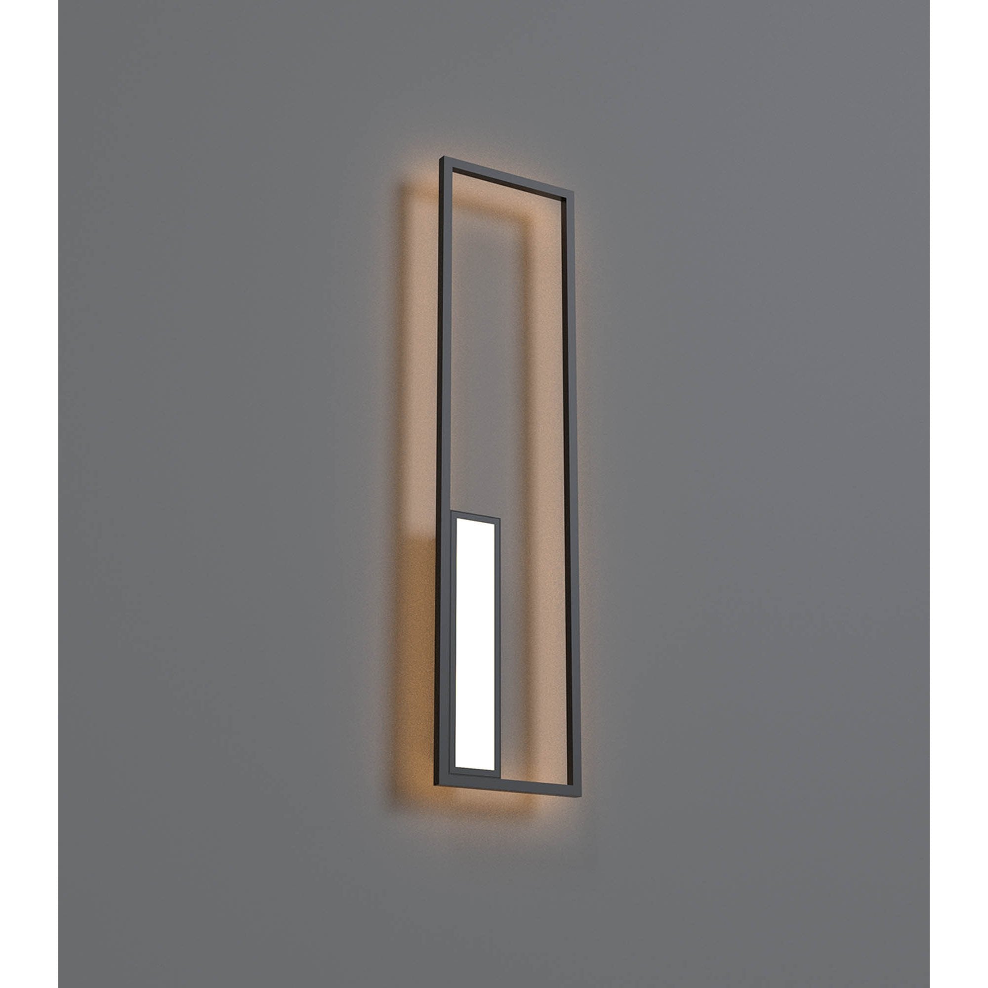 M7674 Boutique Rectangle Wall Lamp 50W LED Black