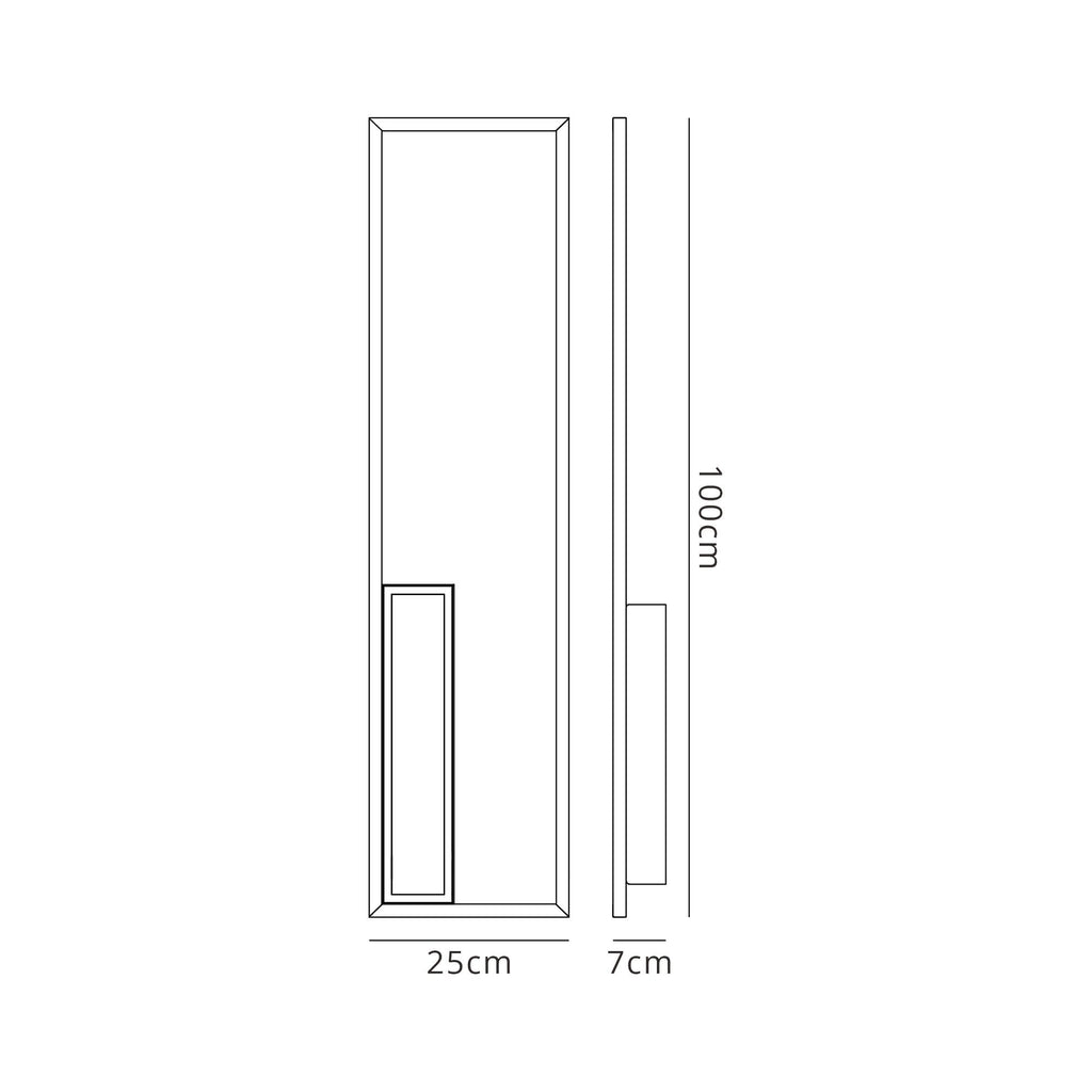 M7662 Boutique Rectangle Wall Lamp 50W LED White