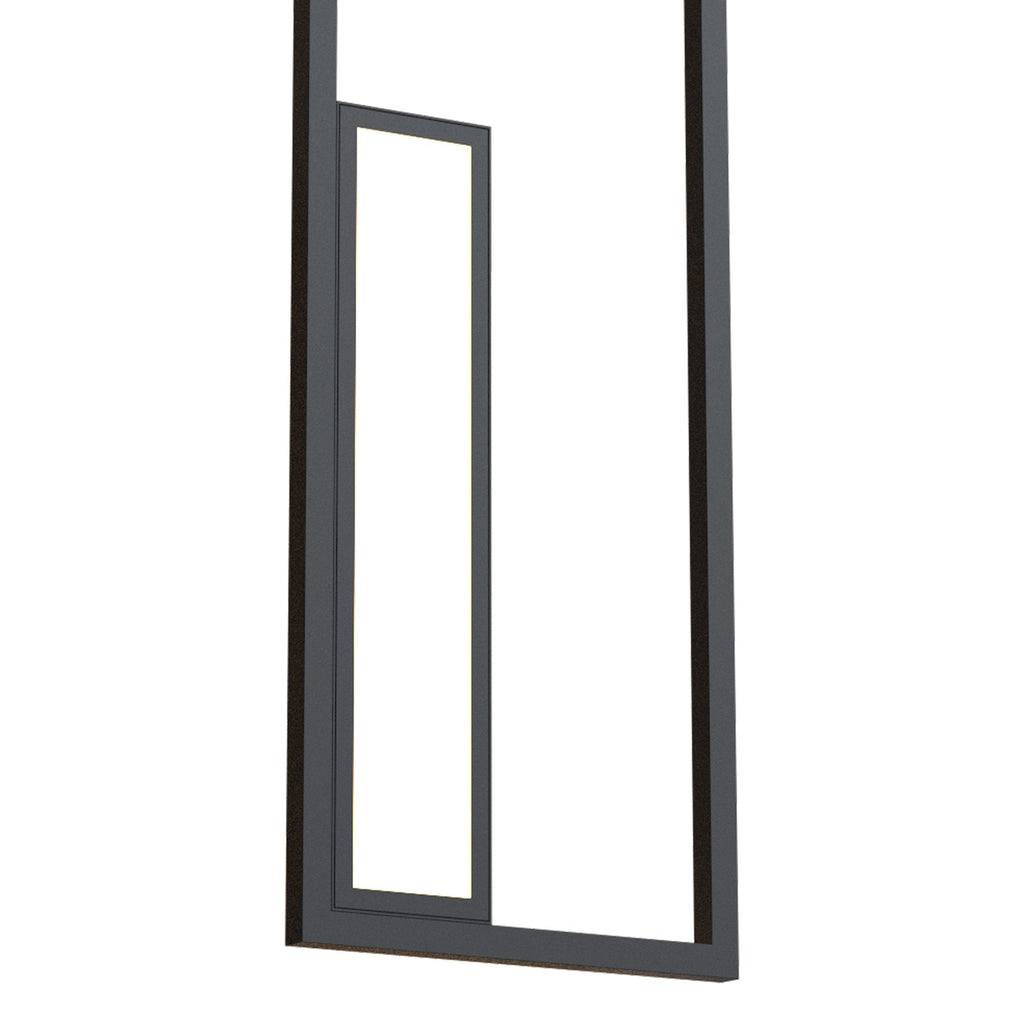 M7676 Boutique Rectangle Wall Lamp 40W LED Black