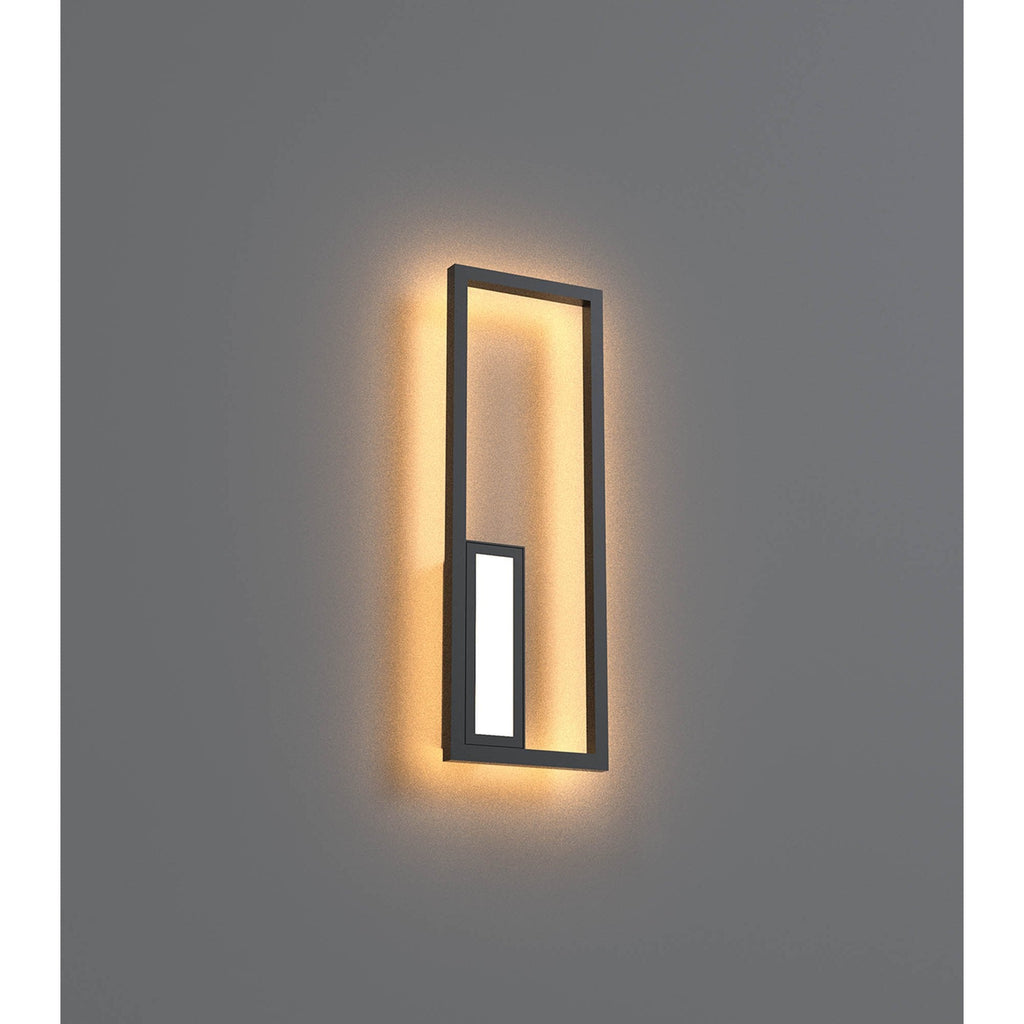 M7679 Boutique Rectangle Wall Lamp Dimmable 21W LED Black