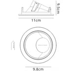 M6901 Brandon Recessed Downlight Round 1 Light Matt Black