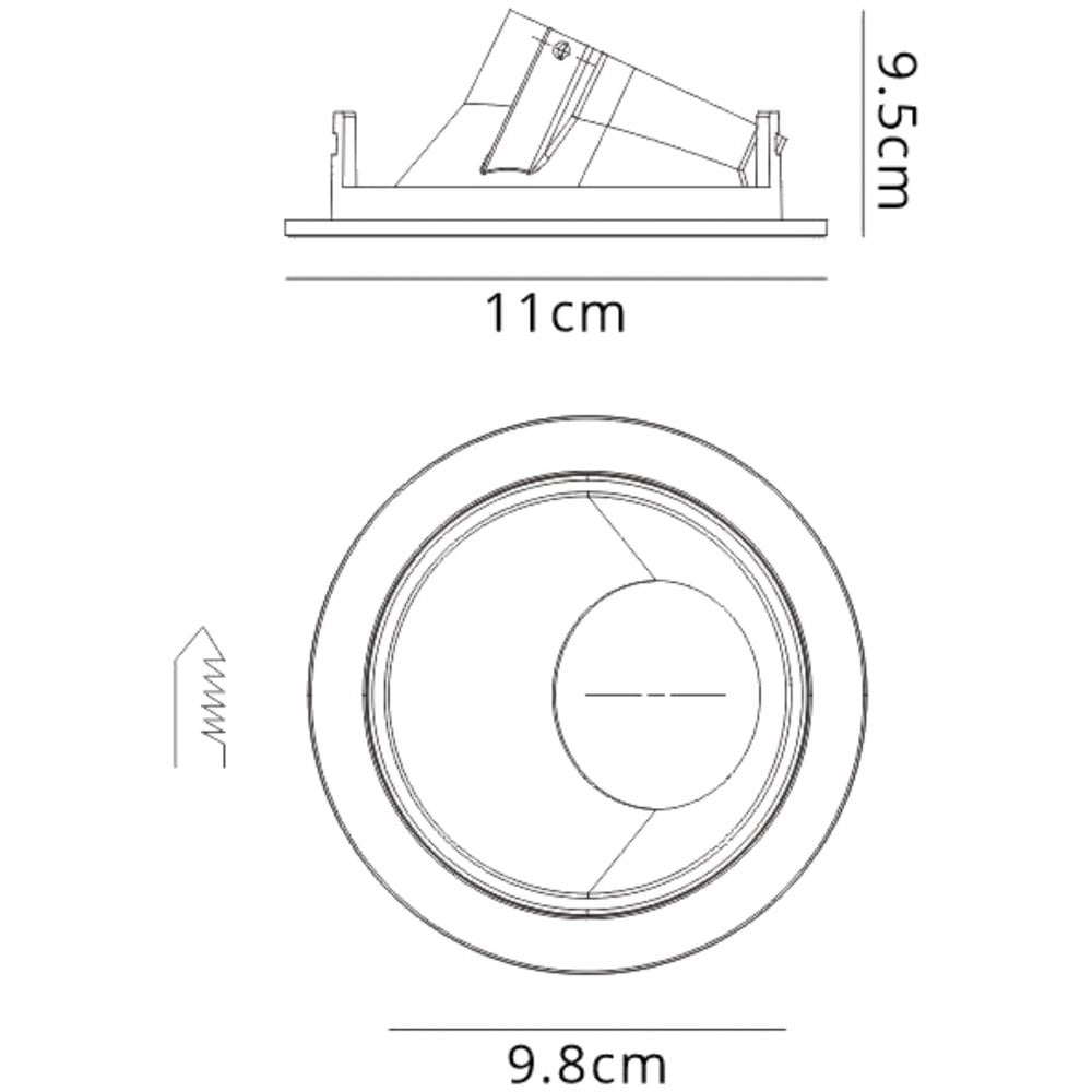 M6900 Brandon Recessed Downlight Round 1 Light Matt White