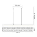 M5790 Burbuja Pendant Linear 120cm 48W LED Chrome