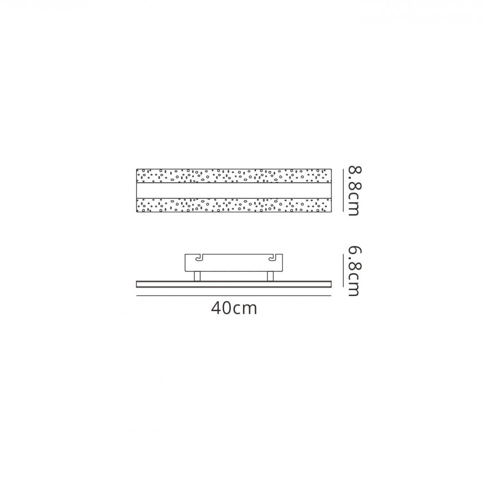 M5735 Burbuja Wall Lamp Rectangular 40cm 16W LED Chrome