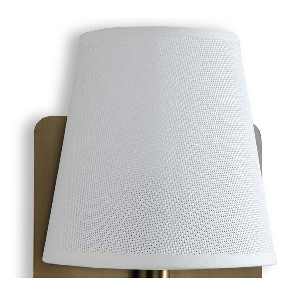 M5230 Bahia Wall Lamp Large Back Plate 1 Light E27 + Reading Light 3W LED White Shade Bronze (S)
