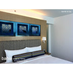 M5231 Bahia Wall Lamp Large Back Plate 1 Light E27 + Reading Light 3W LED Black Shade Satin Nickel