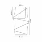 M3646 Bambu Tall Pot 2 Light E27 Outdoor Opal White