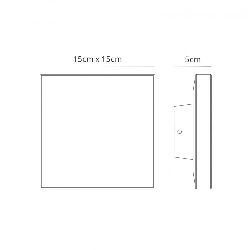 M6537 Bora Outdoor Square Wall Lamp 9.6W LED White