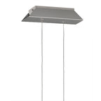 M5870 Bucle Linear Pendant 42W LED SIlver Polished Chrome Frosted Acrylic