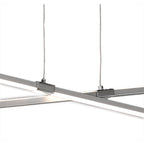 M5870 Bucle Linear Pendant 42W LED SIlver Polished Chrome Frosted Acrylic