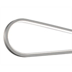 M5870 Bucle Linear Pendant 42W LED SIlver Polished Chrome Frosted Acrylic
