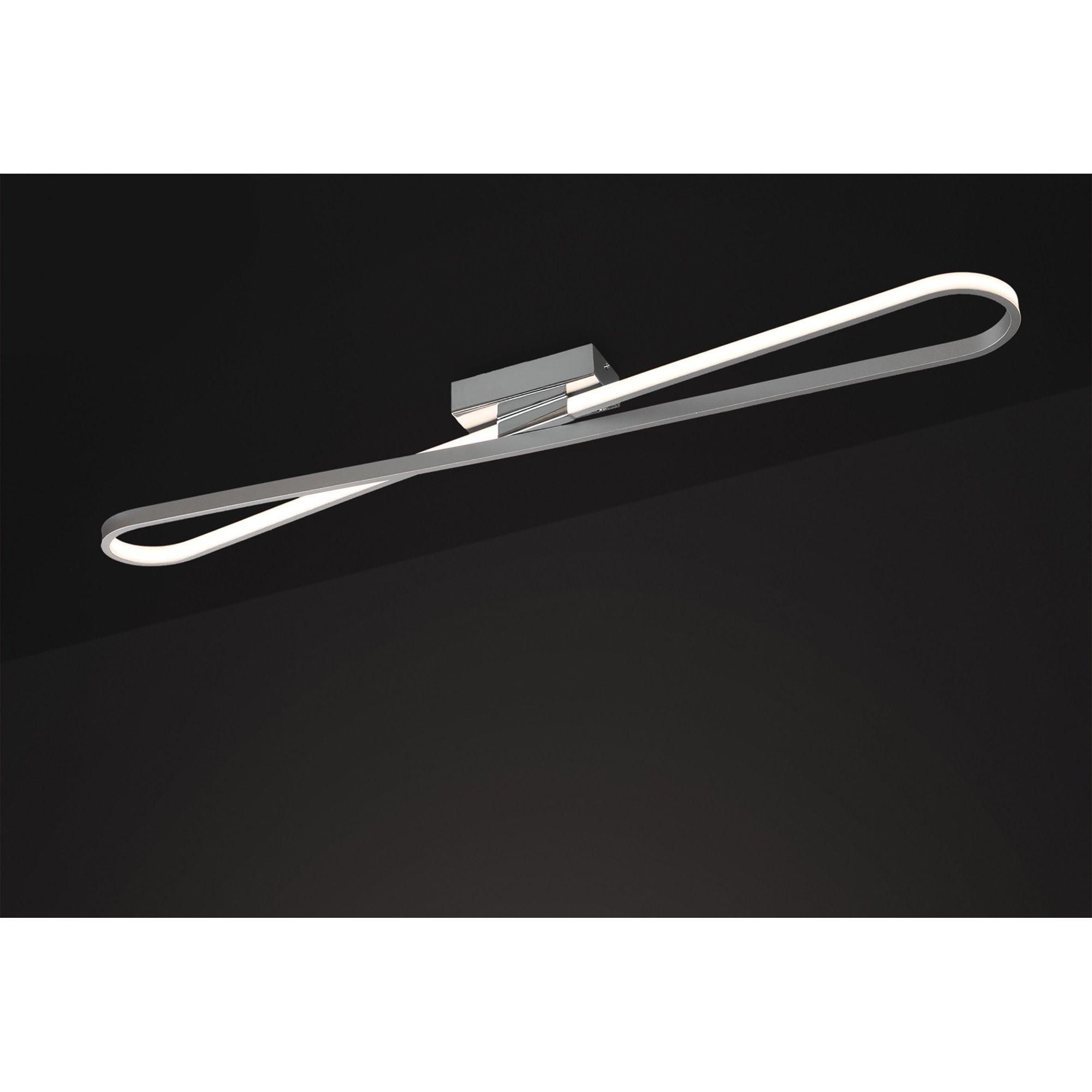 M5981 Bucle Ceiling 36W LED Silver Polished Chrome Frosted Acrylic