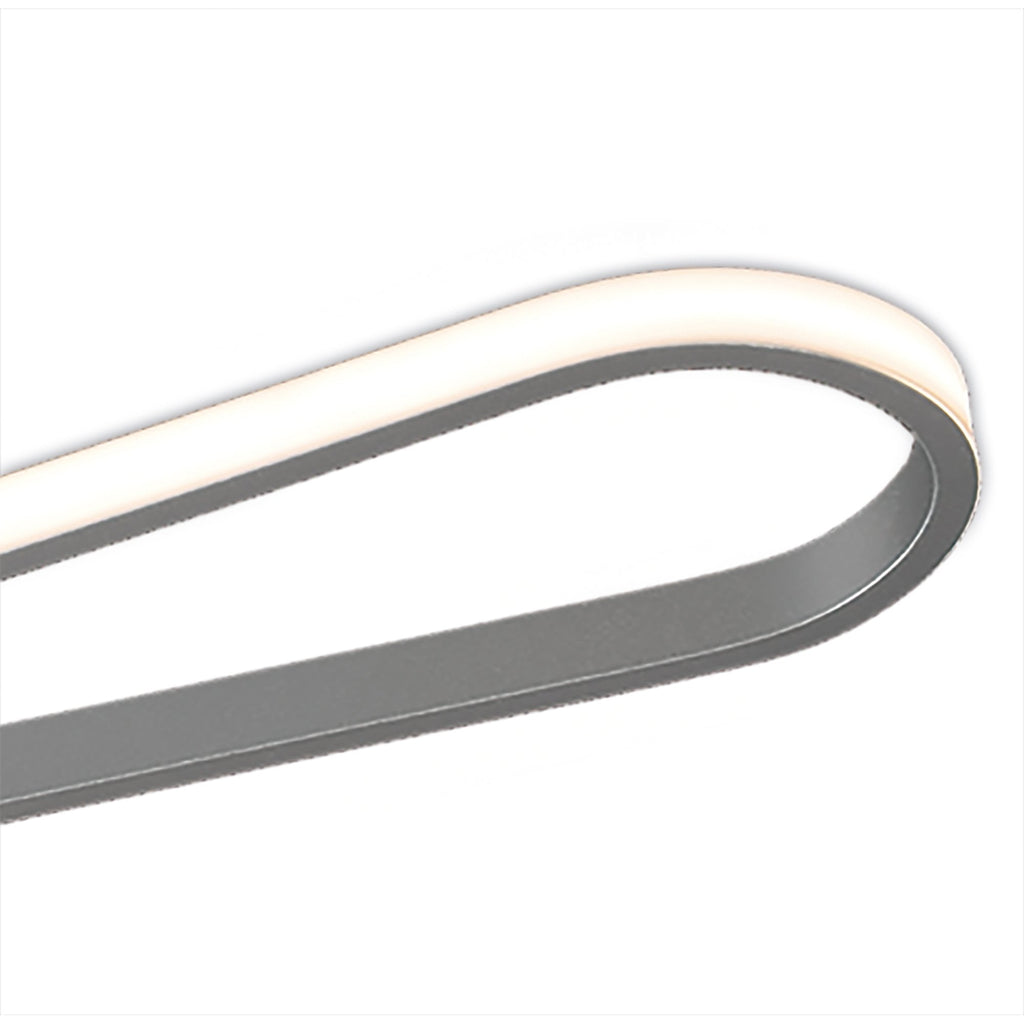 M5981 Bucle Ceiling 36W LED Silver Polished Chrome Frosted Acrylic