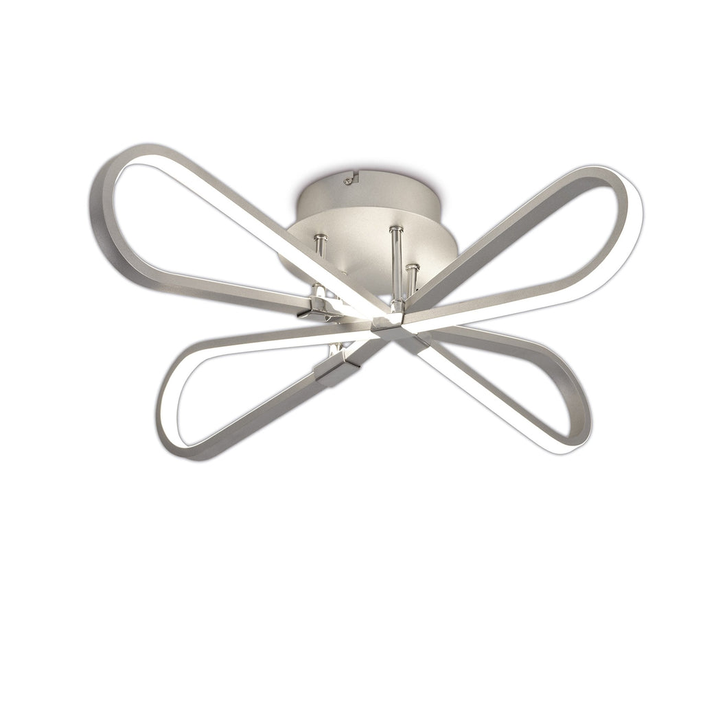 M5982 Bucle Square Ceiling 40W LED Silver / Polished Chrome / Frosted Acrylic