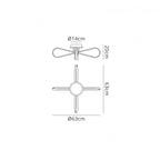 M5982 Bucle Square Ceiling 40W LED Silver / Polished Chrome / Frosted Acrylic