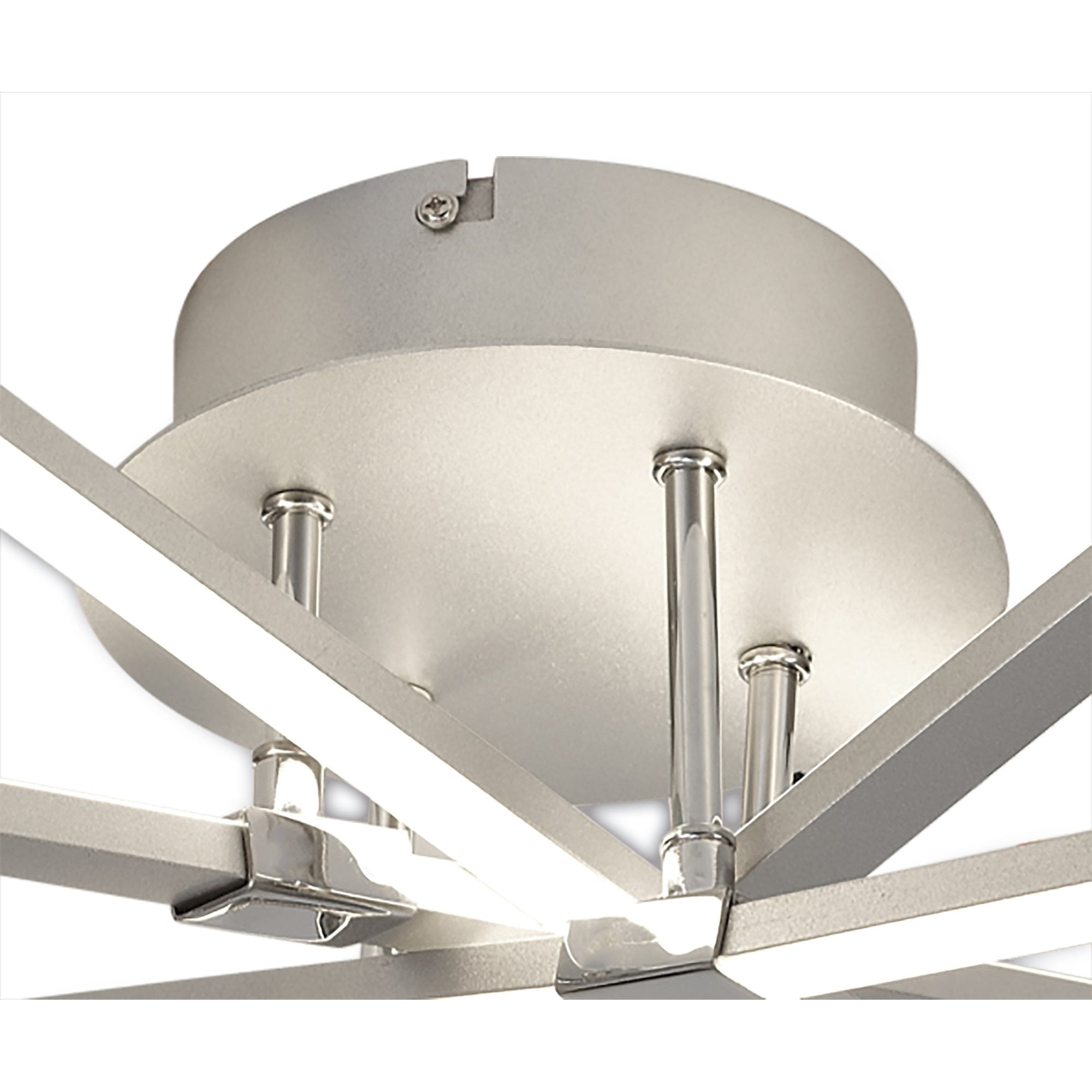 M5982 Bucle Square Ceiling 40W LED Silver / Polished Chrome / Frosted Acrylic