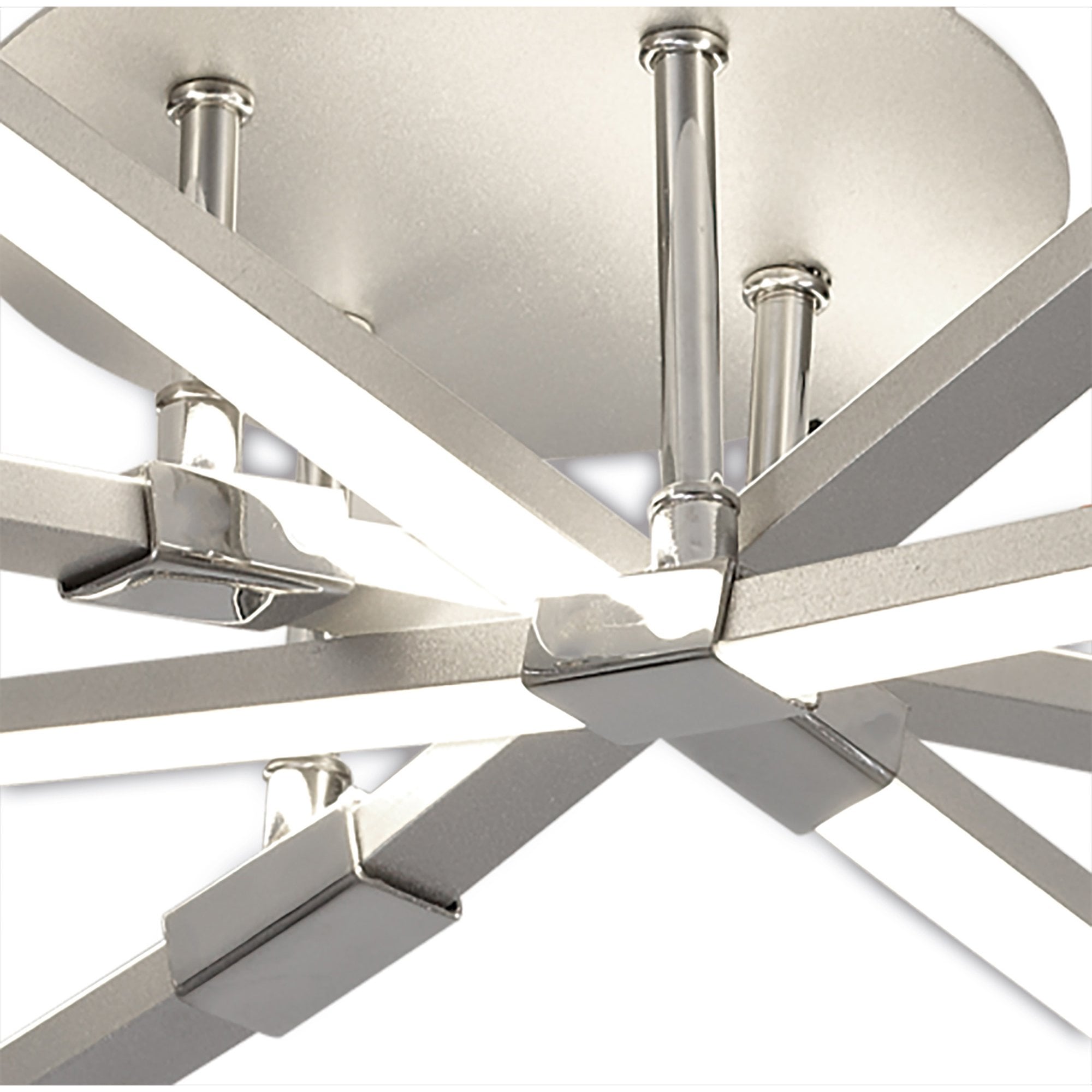 M5982 Bucle Square Ceiling 40W LED Silver / Polished Chrome / Frosted Acrylic
