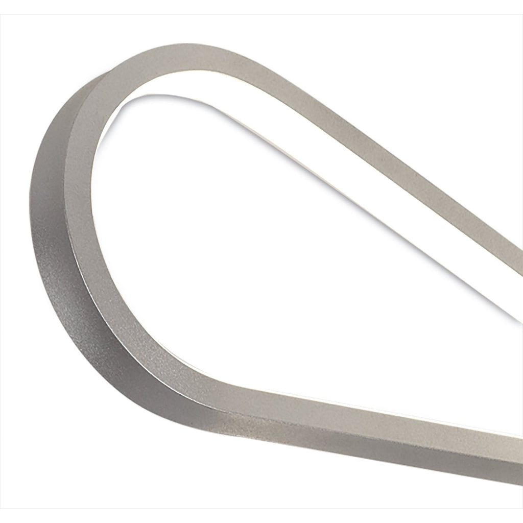 M5982 Bucle Square Ceiling 40W LED Silver / Polished Chrome / Frosted Acrylic