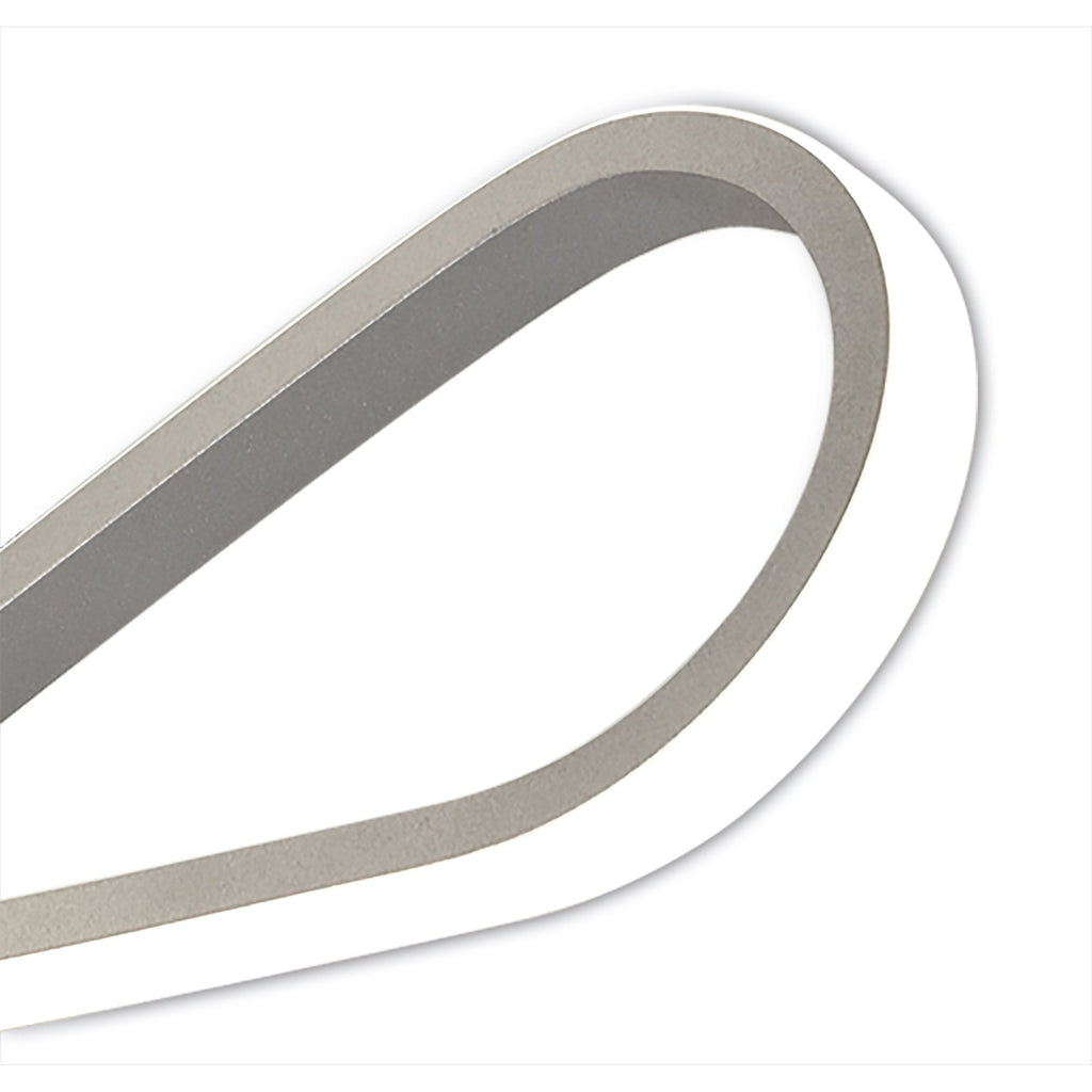 M5982 Bucle Square Ceiling 40W LED Silver / Polished Chrome / Frosted Acrylic