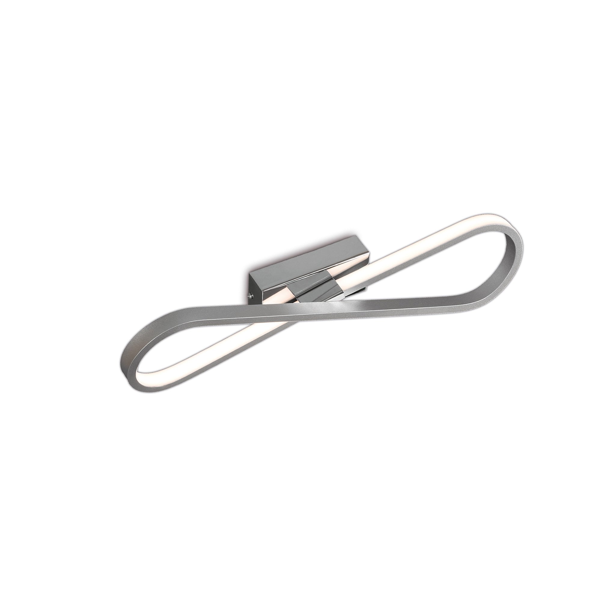 M5983 Bucle Wall Lamp 20W LED Silver / Polished Chrome / White / Frosted Acrylic