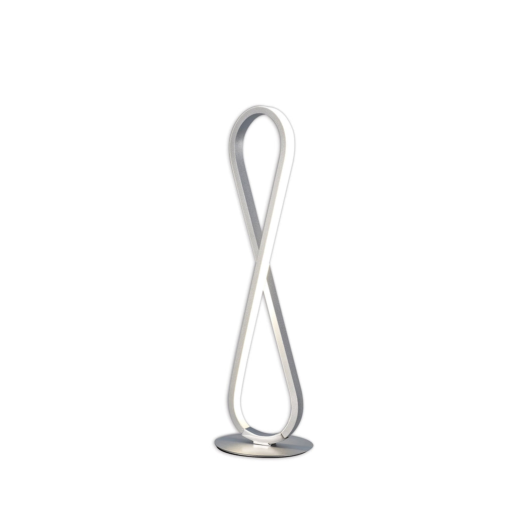 M5984 Bucle Table Lamp 18W LED Silver / Polished Chrome / Frosted Acrylic