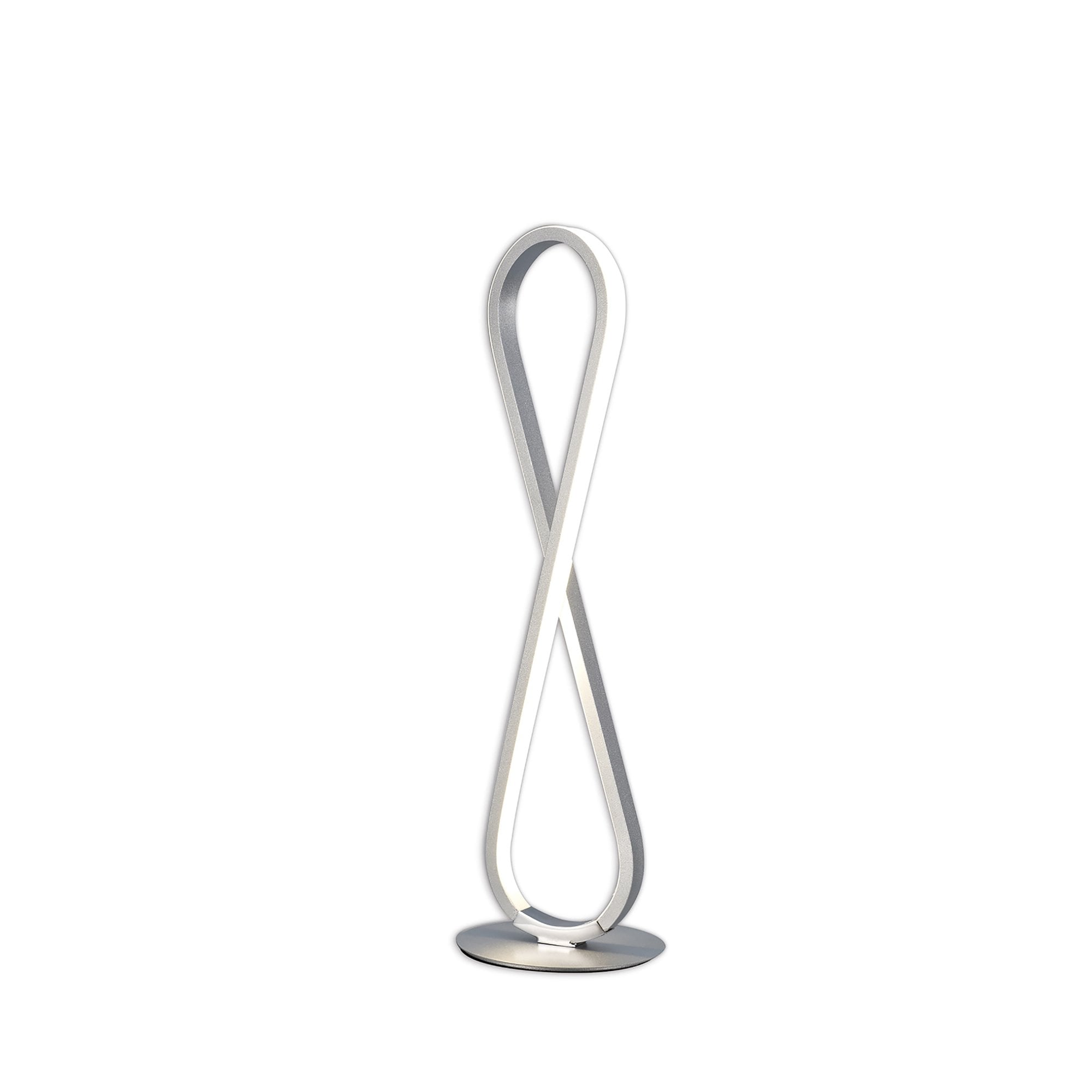 M5984 Bucle Table Lamp 18W LED Silver / Polished Chrome / Frosted Acrylic