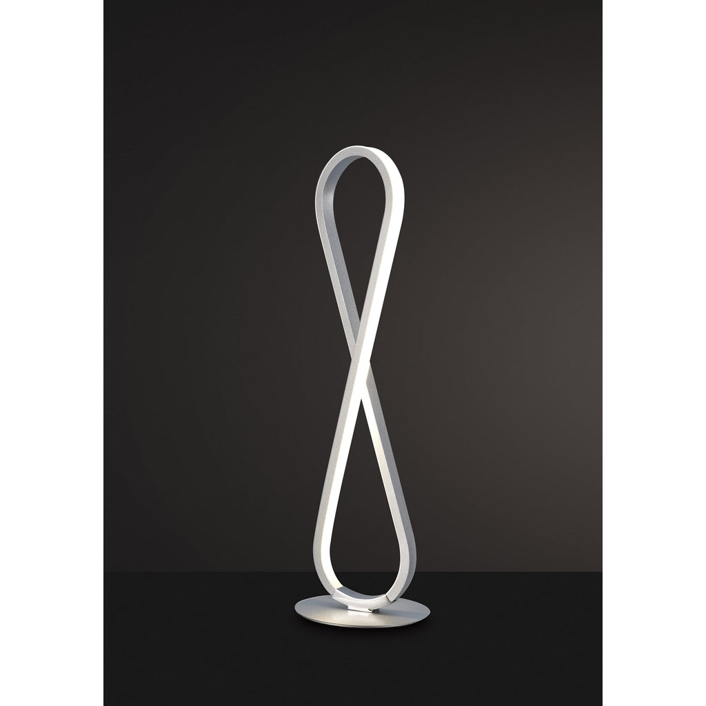M5984 Bucle Table Lamp 18W LED Silver / Polished Chrome / Frosted Acrylic