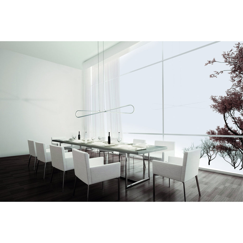 M5984 Bucle Table Lamp 18W LED Silver / Polished Chrome / Frosted Acrylic