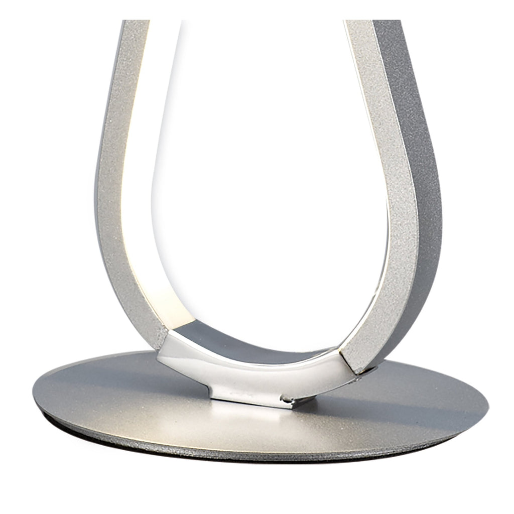 M5984 Bucle Table Lamp 18W LED Silver / Polished Chrome / Frosted Acrylic