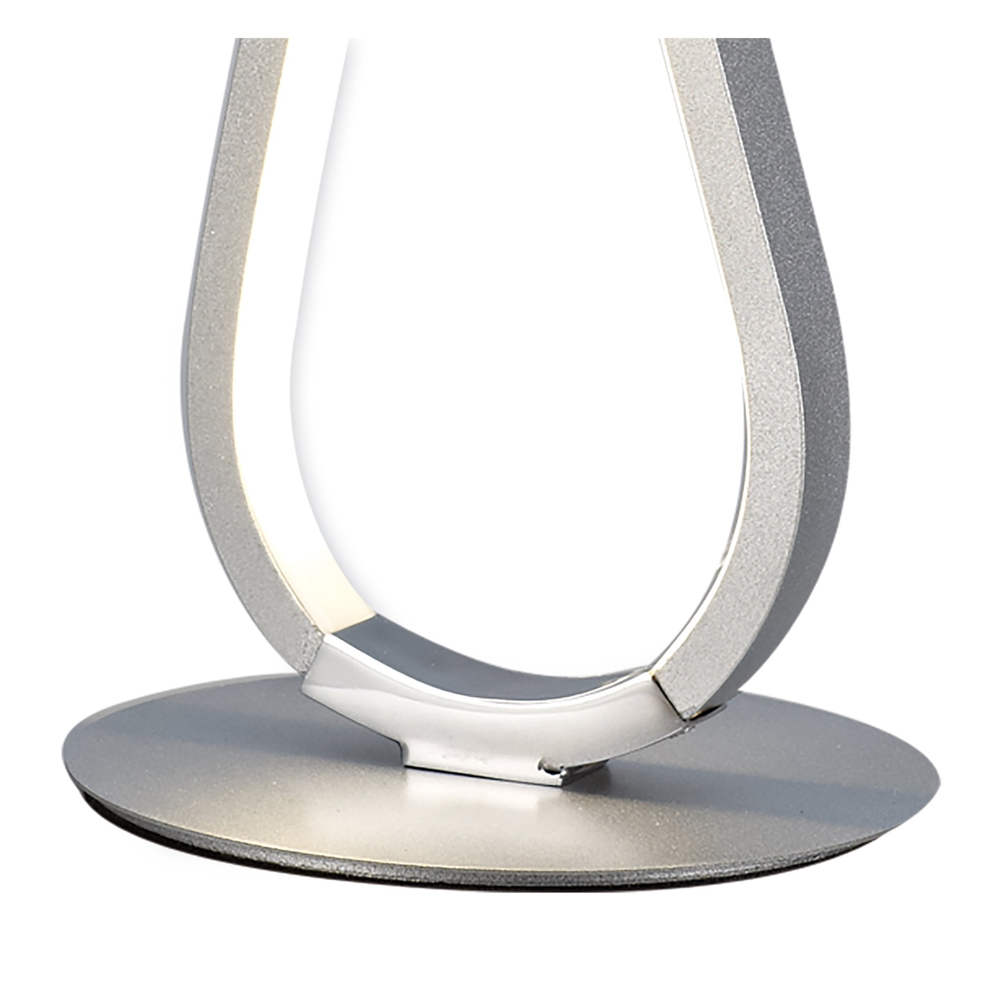 M5984 Bucle Table Lamp 18W LED Silver / Polished Chrome / Frosted Acrylic