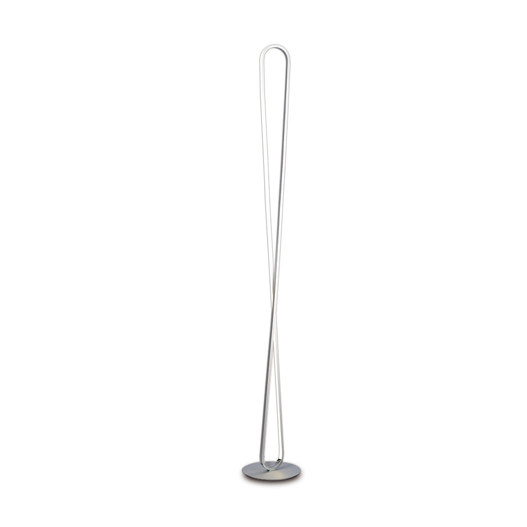 M5987 Bucle Floor Lamp 50W LED Dimmable Silver / Polished Chrome / / Frosted Acrylic