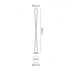 M5987 Bucle Floor Lamp 50W LED Dimmable Silver / Polished Chrome / / Frosted Acrylic