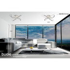 M5987 Bucle Floor Lamp 50W LED Dimmable Silver / Polished Chrome / / Frosted Acrylic