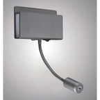 M5714 Cabarete Wall Light Rectangular 2 x 3W LED Switched Matte Black