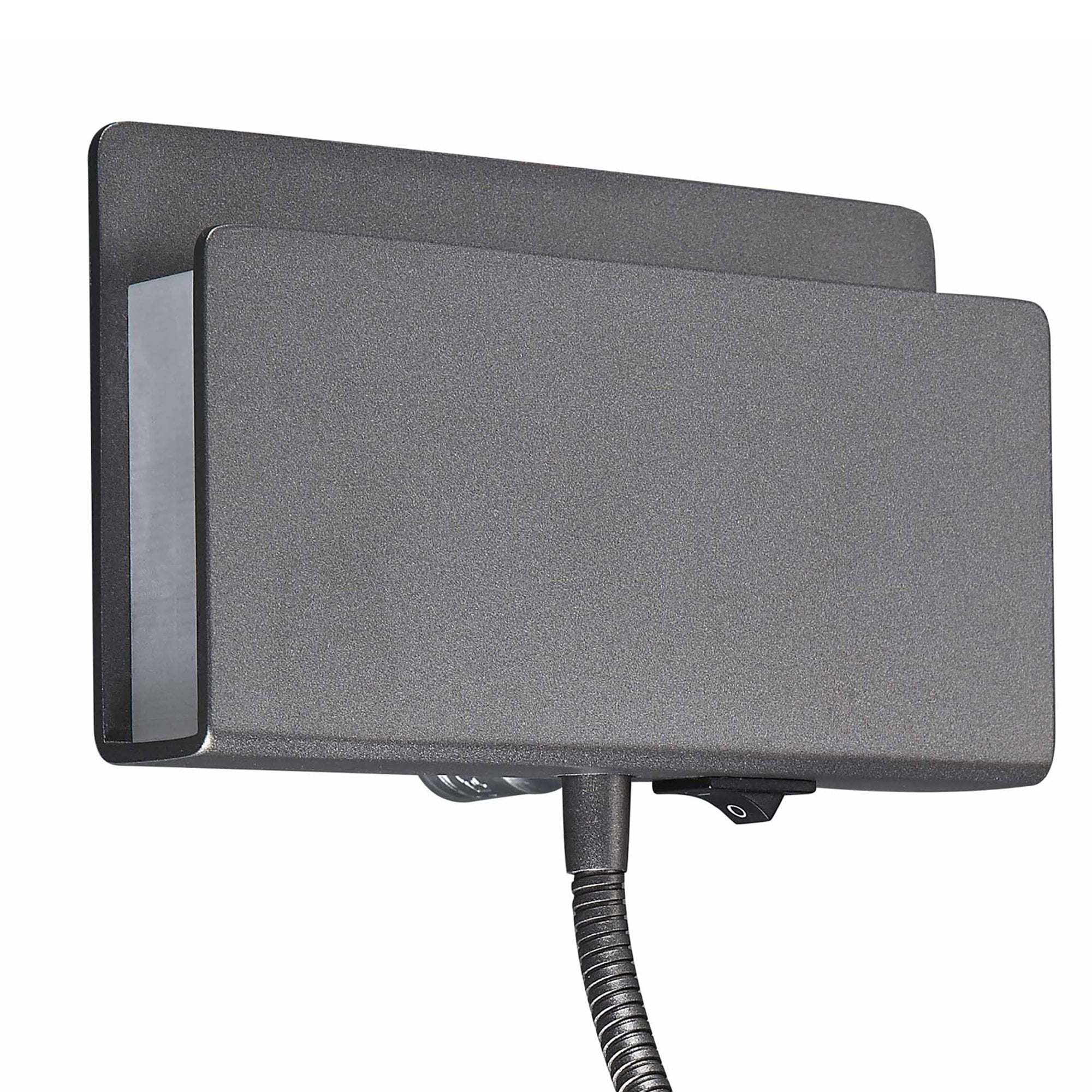 M5714 Cabarete Wall Light Rectangular 2 x 3W LED Switched Matte Black
