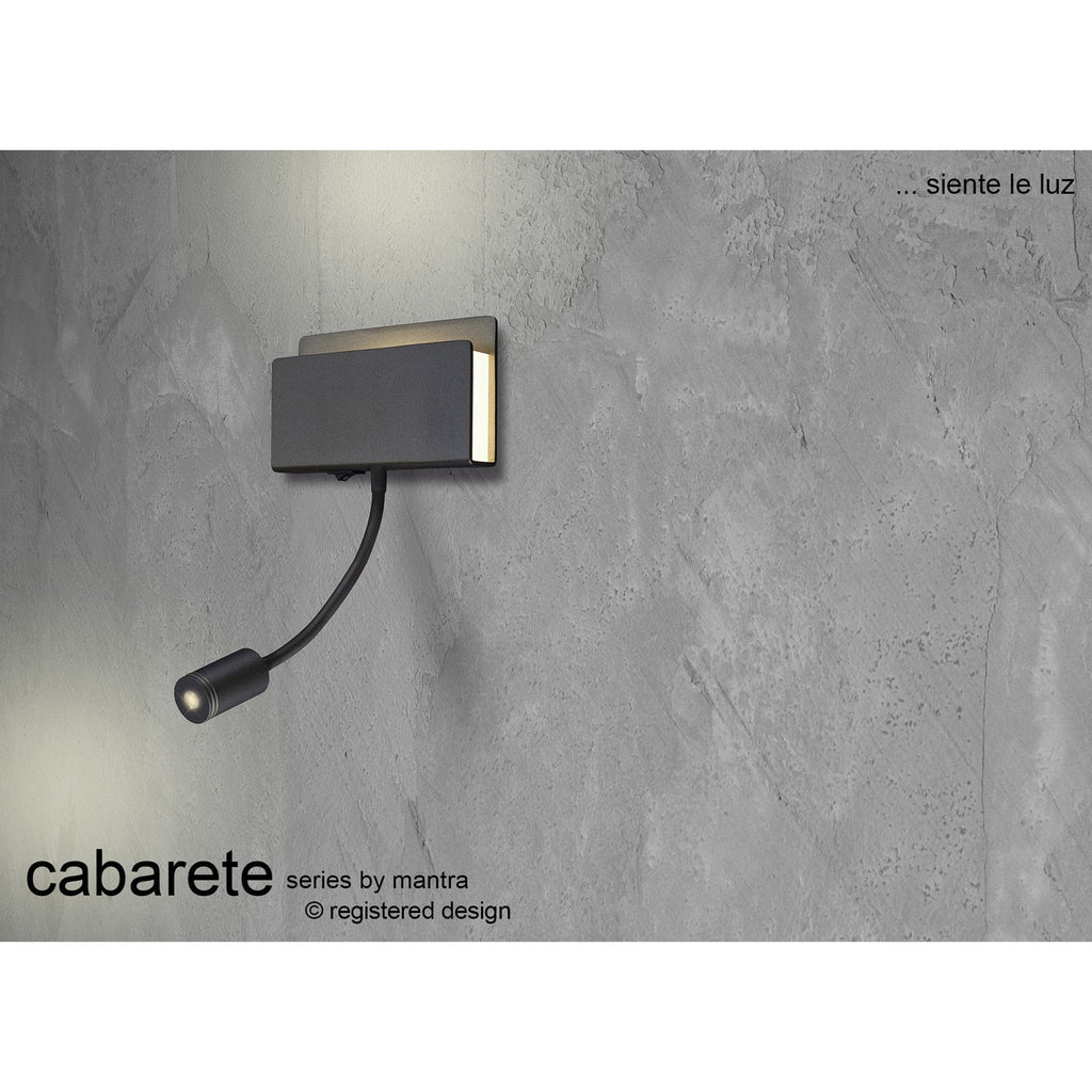 M5715 Cabarete Wall Light Rectangular 2 x 3W LED Switched White