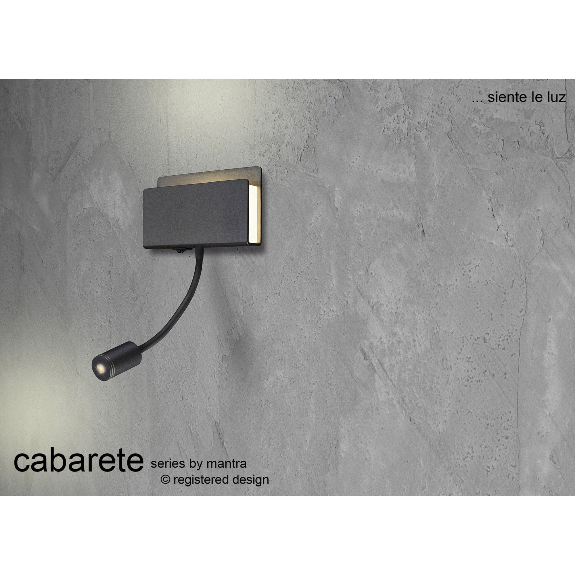 M5715 Cabarete Wall Light Rectangular 2 x 3W LED Switched White