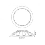MC0044 Cabrera Downlight 22.5cm Round 24W LED Matt White