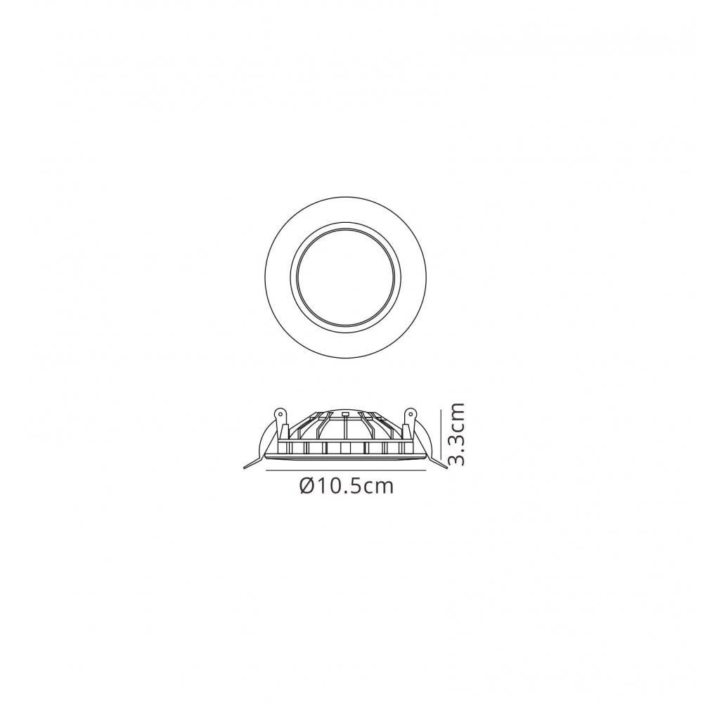 MC0041 Cabrera Downlight 10.5cm Round 6W LED Matt White