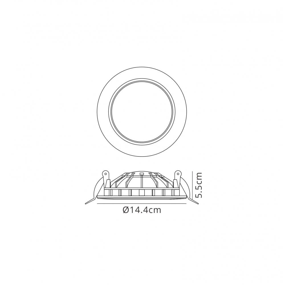 MC0048 Cabrera Downlight 14.4cm Round 12W LED Matt White
