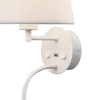M6091 Caicos Wall + LED Reading Light USB Charger White